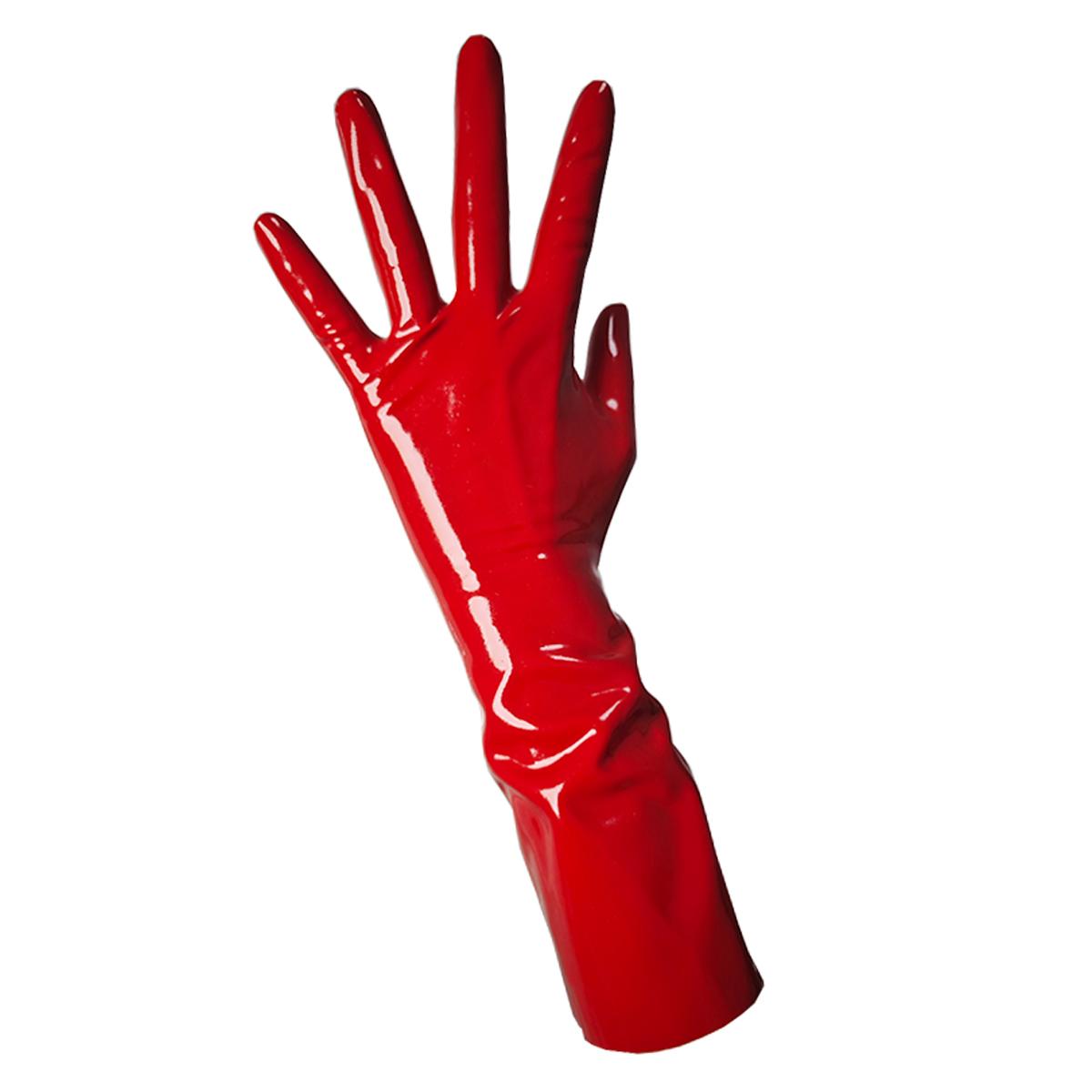 Red Latex Gloves - Simple Red Color Hand Protection Item as Described Rubber Material Basic Needs Solid Color for Basic Protection Needs