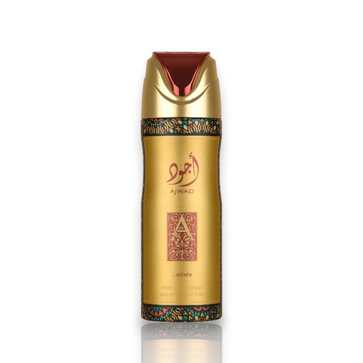 Lattafa Perfumes | Ajwad Perfumes Body Spray | Unisex Fragrance | 200 ML | 6.67 oz | Main Notes: Rose, Fruity & Vanilla Lattafa Perfumes | Ajwad Perfumes Body Spray | Unisex Fragrance | 200 ML | 6.67 oz | Main Notes: Rose, Fruity & Vanilla