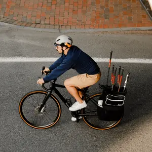 the lowercase golf backpack and pannier bag