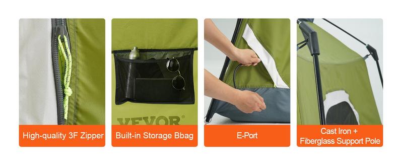 VEVOR Camping Tent, Waterproof Lightweight Backpacking Tent, 10 x 9 x 6.5 ft Fit for 3-6 Person, Easy Setup, with Door and Window, for Outdoor Family Camping, Hiking, Hunting, Mountaineering Travel