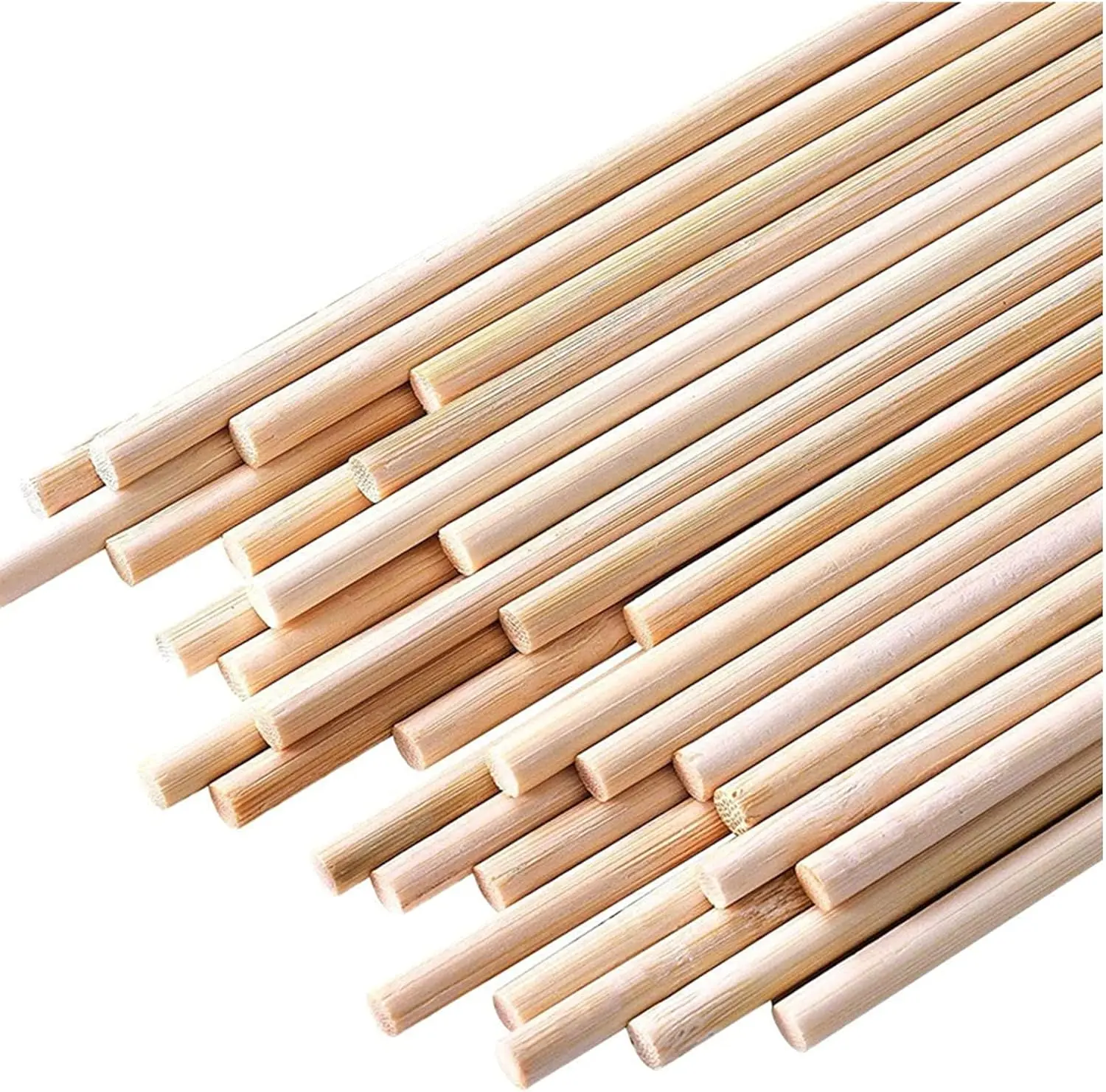 25PCS Wooden Dowel Rods - 1/4 x 12 Inch Bamboo Sticks - for Crafts, Cake Dowels and DIY Projects