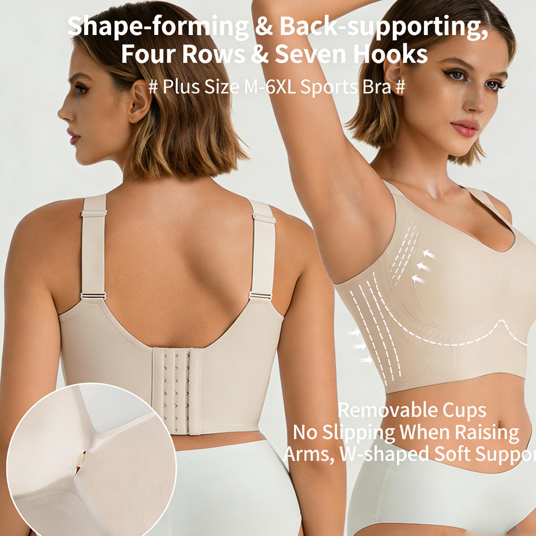 NOVIMA Wireless Plus Size Full Coverage Bra, Back Fat Smoothing, 7 Row Hooks Supportive, Seamless Wirefree Push Up Comfort for B-F Cups minimizer tshirt second skin wear comfortable breathable mesh cup NOVIMA Wireless Plus Size Full Coverage Bra, Back Fat Smoothing, 7 Row Hooks Supportive, Seamless Wirefree Push Up Comfort for B-F Cups minimizer tshirt second skin wear comfortable breathable mesh cup