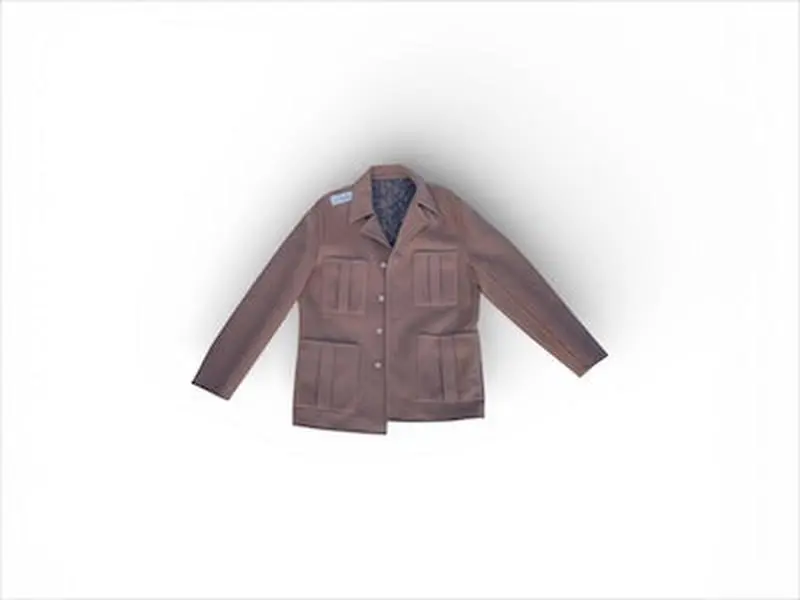 OBJ0019 LV Reversible Wool Leopards Coat Camel