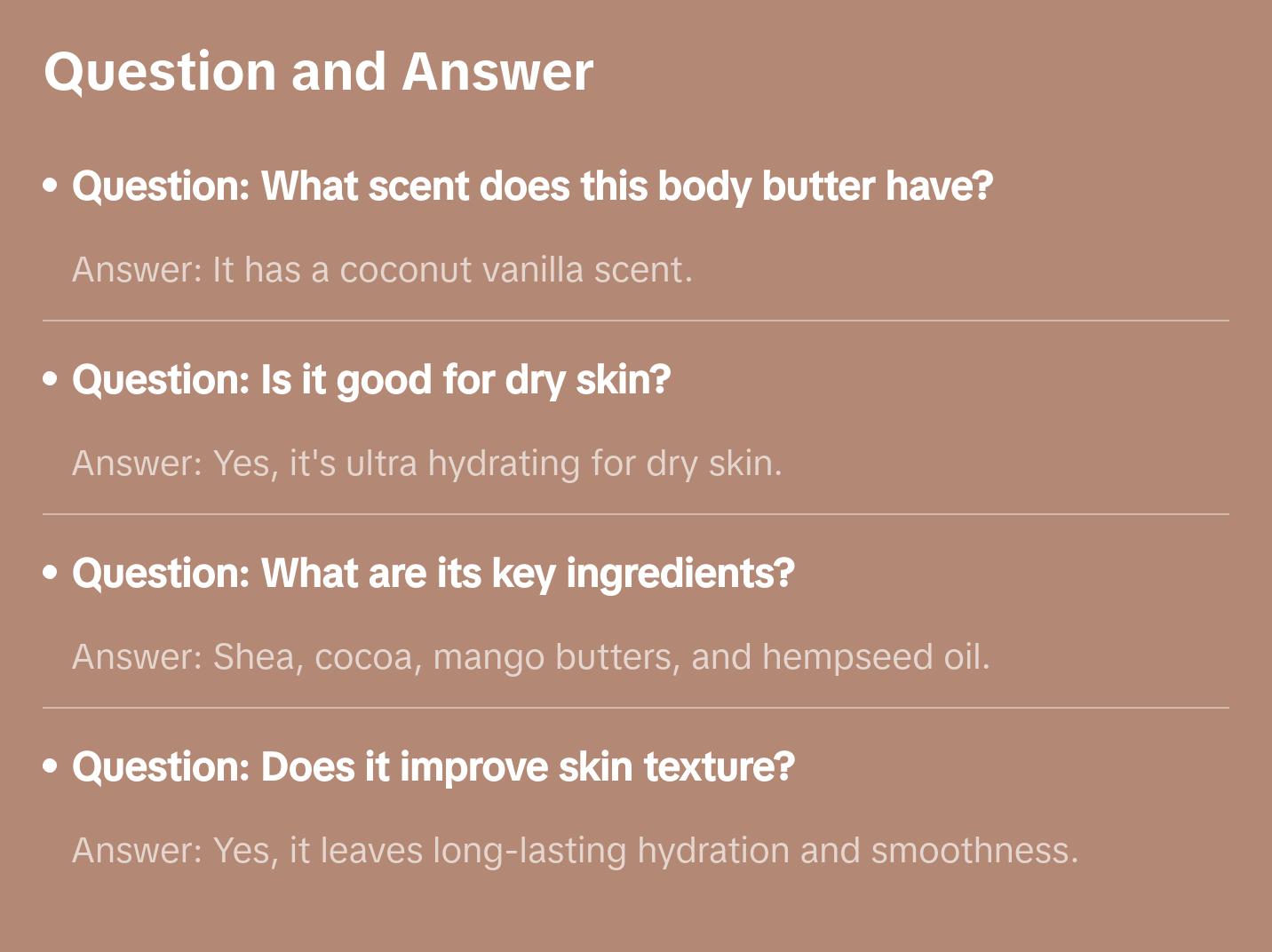 Hi, Butter Coconut Vanilla Body Butter