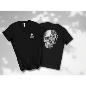 Hating Me Won't Make You Pretty Shaka Skeleton Hand Motivational Quote About Life, Skull Mental Health Tshirt, Self Love Shirt Round-neck T-shirt