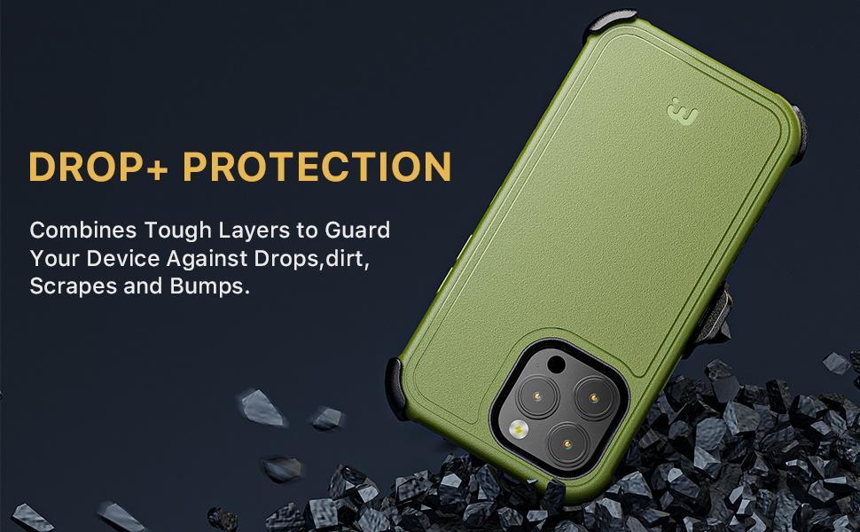 MYBAT PRO Maverick Series  Protective Case with Belt Clip Holster,  Drop-proof, Shockproof, with 360° Rotating Kickstand, Heavy Duty Protection