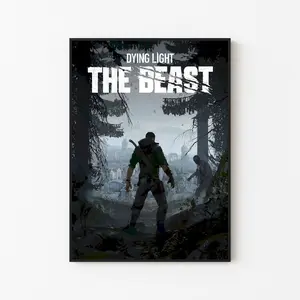 [Gaming Collection - Sale Up To 40%] [Unframe] Dying Light The Beast Game Cover Poster, Zombie Survival Wall Art, Action Horror Artwork, Gamer Room Decor, Horror Fan Gift