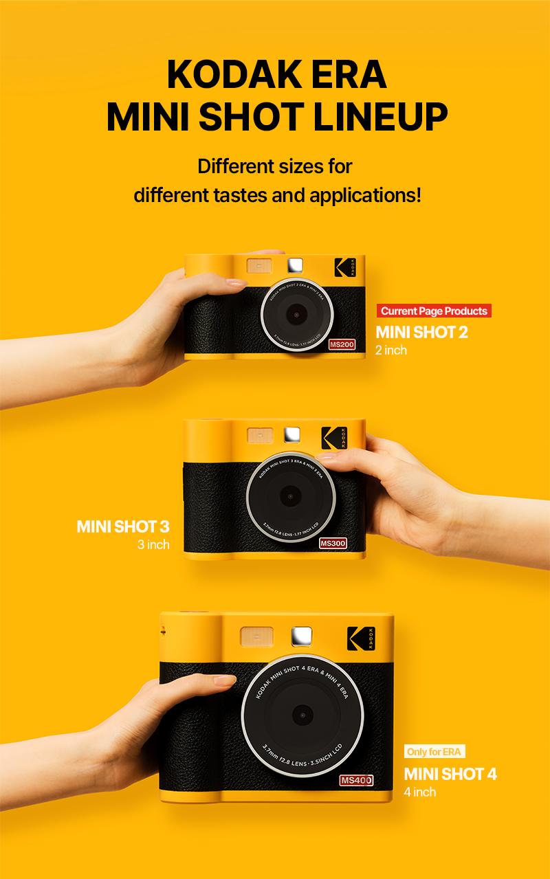 KODAK Mini Shot 2 ERA Gift Bundle (2.1x3.4) (Camera + 68 Sheets + Accessories)