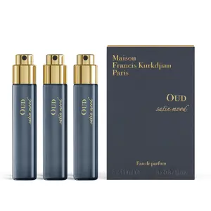 Maison Francis Kurkdjian Oud Satin Mood Globe Trotter Refill for Unisex Eau de Parfum Spray, 3 x 0.37 Ounce