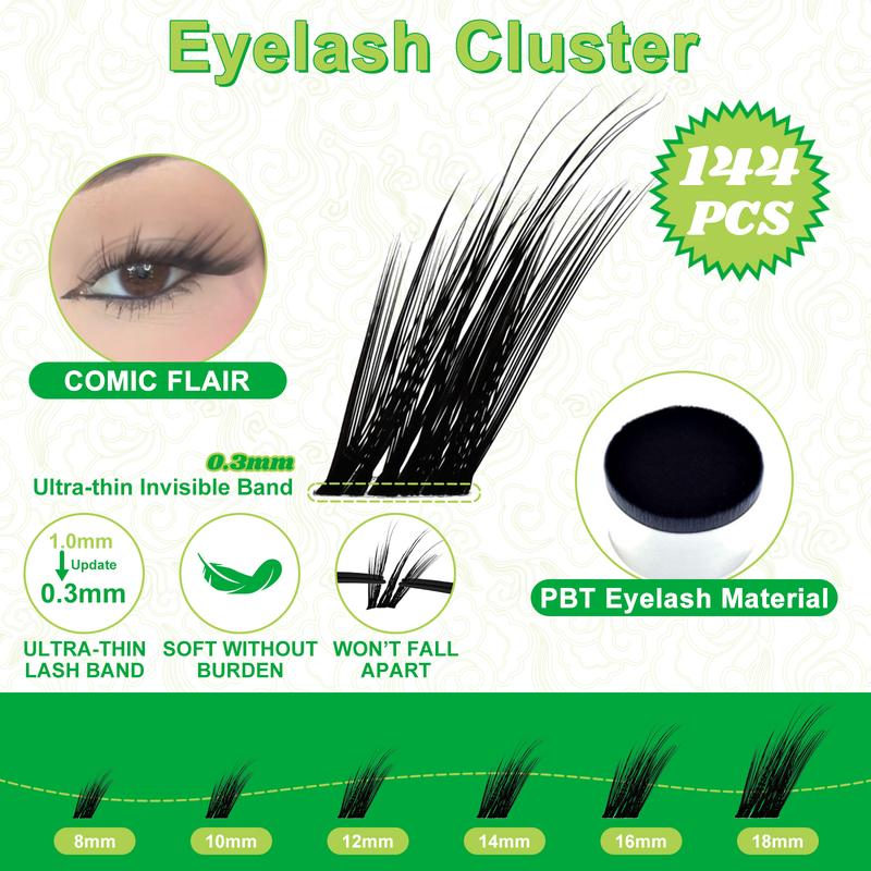 Fowendia Lashes Fox Cat Foxeyelash Eye | Waterproof Lash Clusters Kit C/D Curl DIY Extension Kit and Lash Clusters 8-18mm with Bond, Seal, Remover | Super Fine Invisible Band Lashes, Glue-Free Cat Eyelashes Lower Extensions dealsforyoudays
