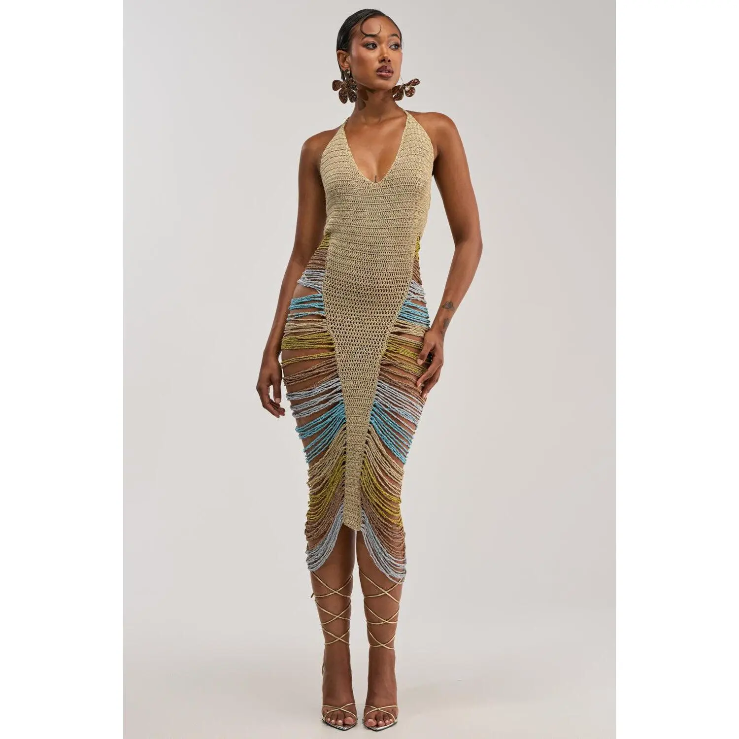 NOT PLAYING IT SAFE CROCHET MAXI DRESS