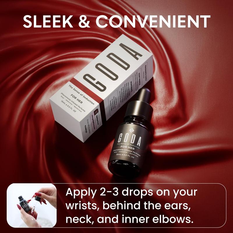 GODA Pheromones Perfume for Women – The Original – Long-Lasting Women's Fragrances with Jasmine and Rose, Vegan & Cruelty-Free – 15ml/0.50 fl. oz