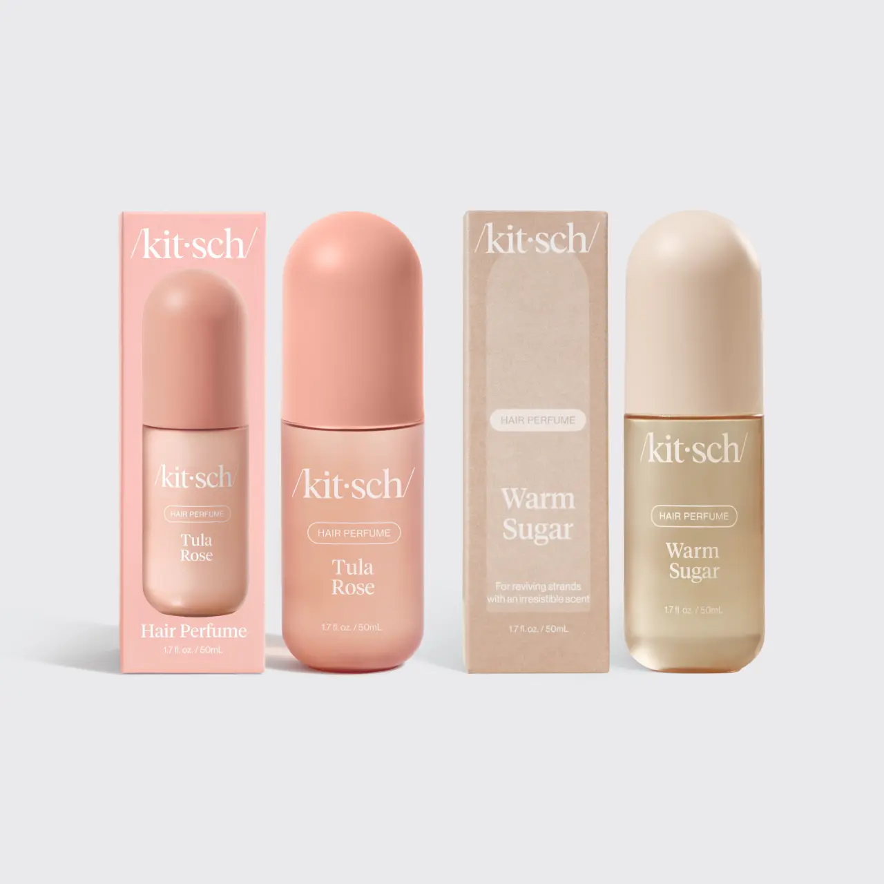 Kitsch Sugar Rose Duo - Tula Rose & Warm Sugar Hair Perfume Set for Instant Refreshment & Long-Lasting Scent