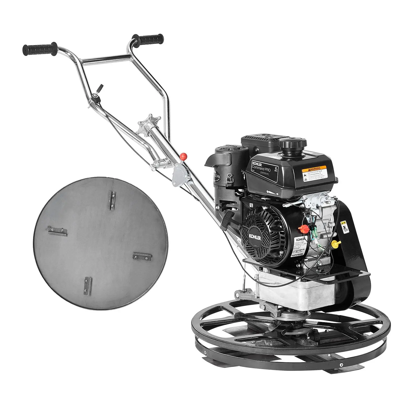 【SummerFinds】VEVOR Power Trowel,  24” Walk-Behind Cement Trowel with Float Pan, 6HP Gas-Powered Smooth Concrete Surface Finisher, Heavy Duty Commercial Screed Concrete Cement with Finishing Blade, Orange