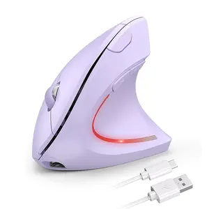 TECKNET Ergonomic Mouse Wireless, Rechargeable Mouse Silent for Carpal Tunnel Right Hand, 2.4GHz USB Vertical Mouse Wireless for Laptop, 5 Adjustable 4800 DPI, Computer, MacBook, Desktop