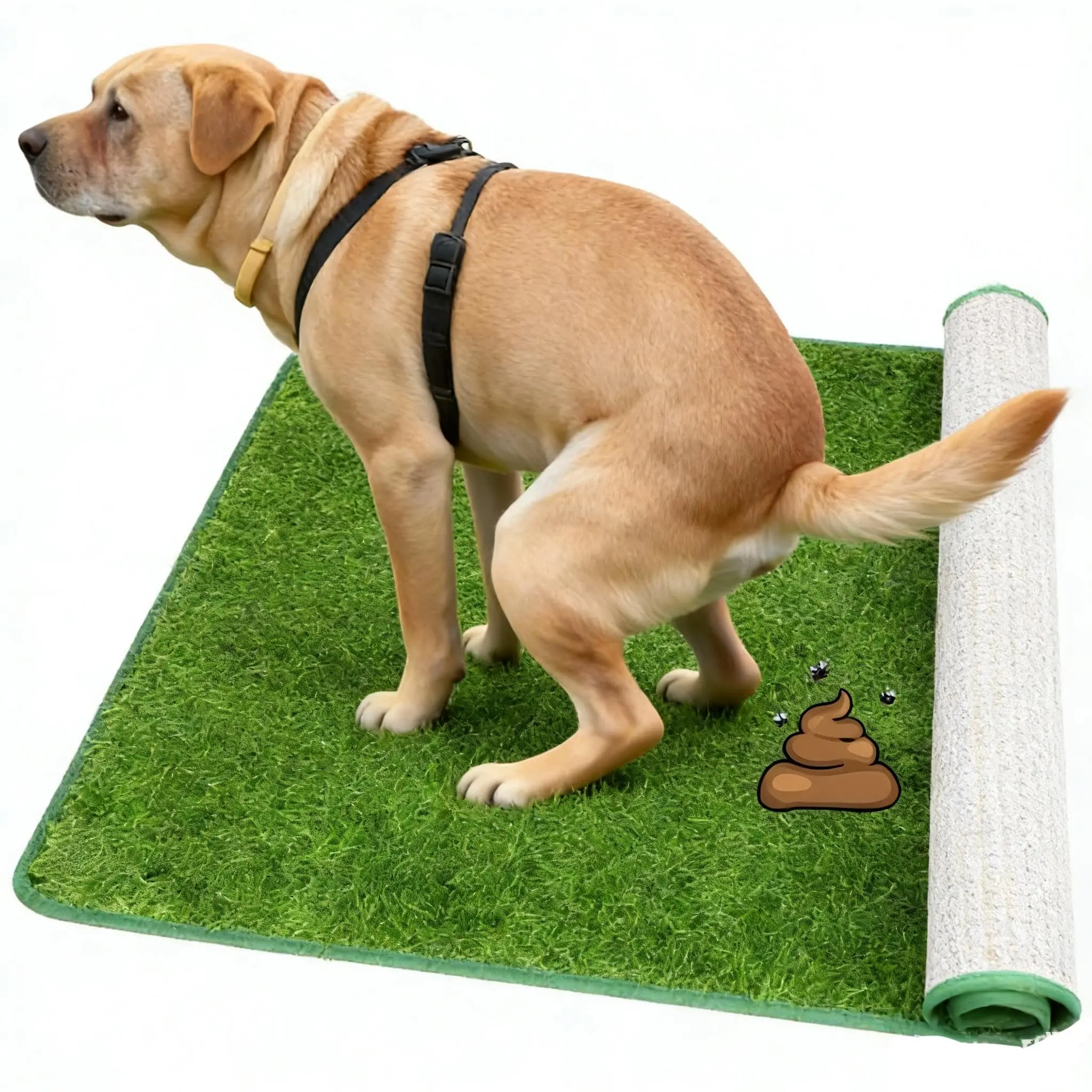 Large Grass Pad for Dogs Potty, Artificial Grass, Soft Fresh Dog Potty Training Rug, Dog Pee Pad, Pet Feeding Mat, Waterproof, Easy-Clean Rubber Backing Indoor/Outdoor