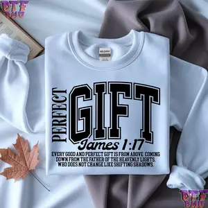 PERFECT GIFT Christian DTF Transfer Print.