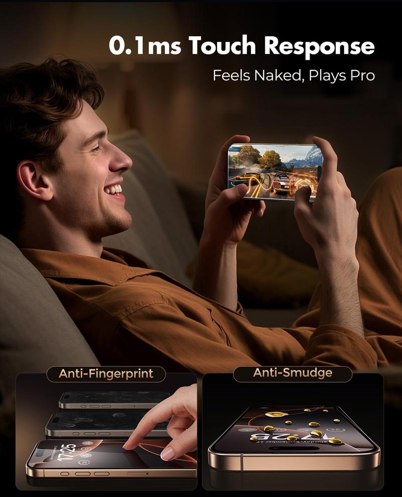 One Fish Screen Protector 2 Pack for iPhone & Samsung Privacy Protection  Dust Free Crystal Clear  Scratch-Resistant