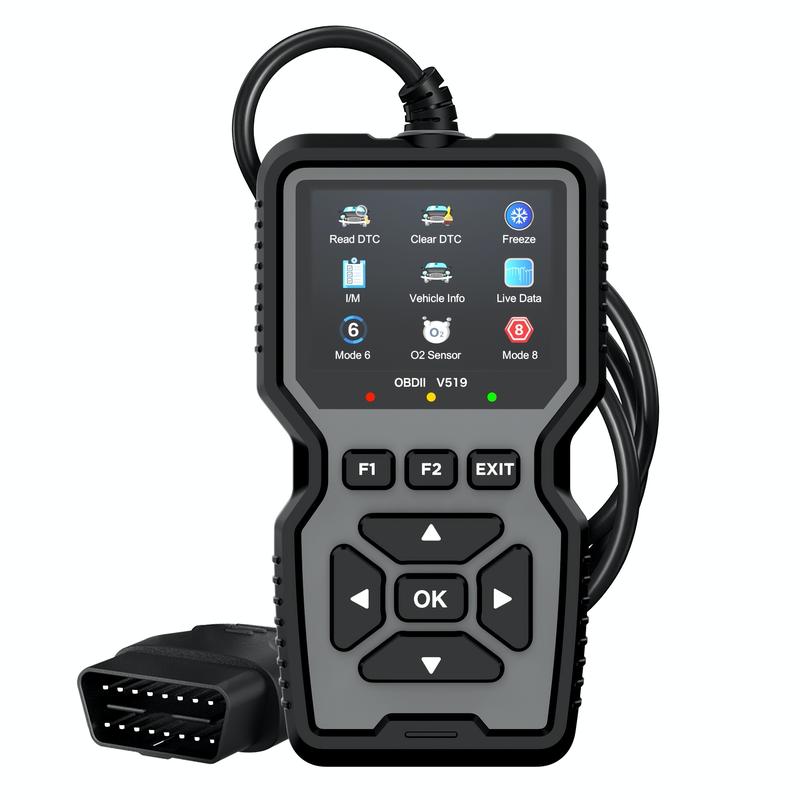 V519  OBD2 Car Scanner – Professional Engine Fault Code Reader with Comprehensive Diagnostic Functions, Reset Feature, I/M Readiness Support, 10 Language Modes, USB-Powered Design – Must-Have for Car Owners & Mechanics