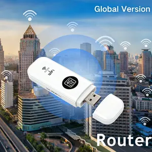 【Requires a separately purchased data‑only SIM card】 JOYTUTUS 4G LTE WiFi Router 150Mbps USB Modem Unlocked Portable Car WiFi Adapter for Desktop PC Notebook TV Black Wireless Dongle Device