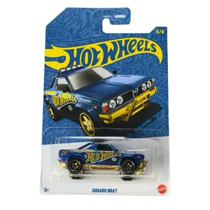 Hot wheels Subaru Brat 58th Anniversary Blue and Gold 5/6 Mainline Pearl & Chrome Set