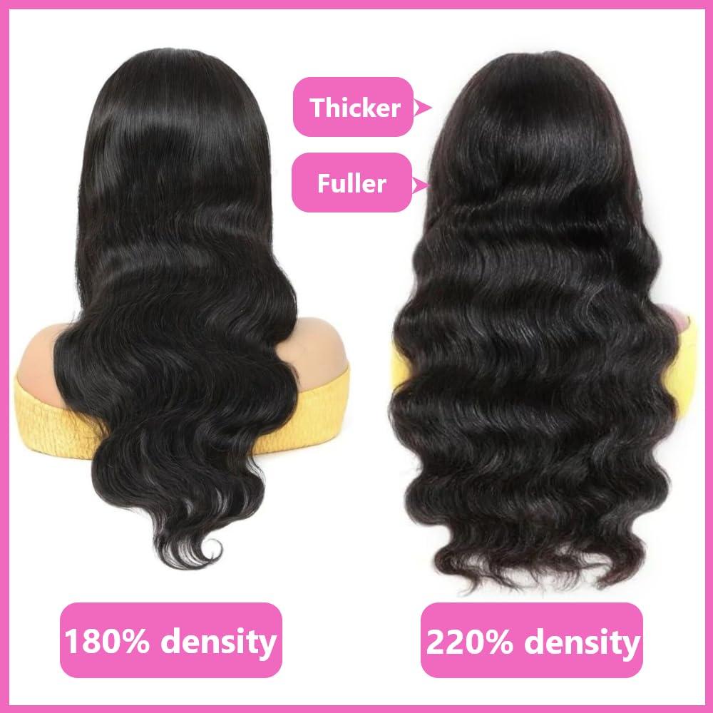 【30"=$107】Redice 360 HD Full Lace Front Wig Human Hair Body Wave Lace Front Wigs Human Hair  180 Density Pre Plucked Drawstring Lace Front Wig Glueless Hidden Strap Frontal Wigs for Women