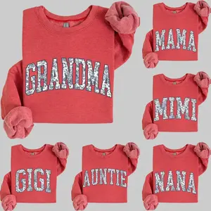 Custom Grandma Sweatshirt, Floral Nana Sweatshirt, Mom Sweatshirt, Mama Life Shirt, Nana Auntie Mimi Gigi Gammie Shirt, Mother's Day Gift - AG