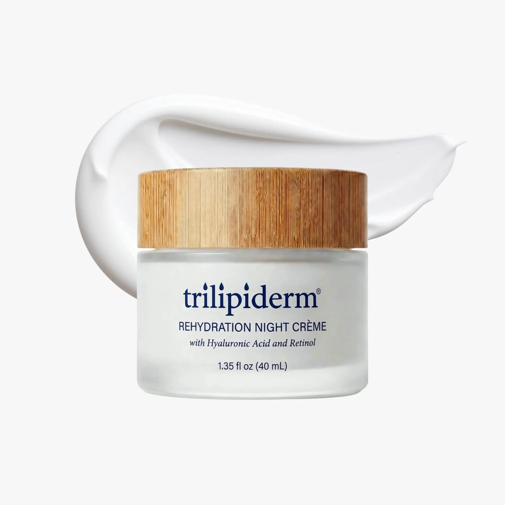 Trilipiderm Rehydration Night Crème with 2% Hyaluronic Acid & Retinol, Hydrating Face Moisturizer with Vitamins A, C & E
