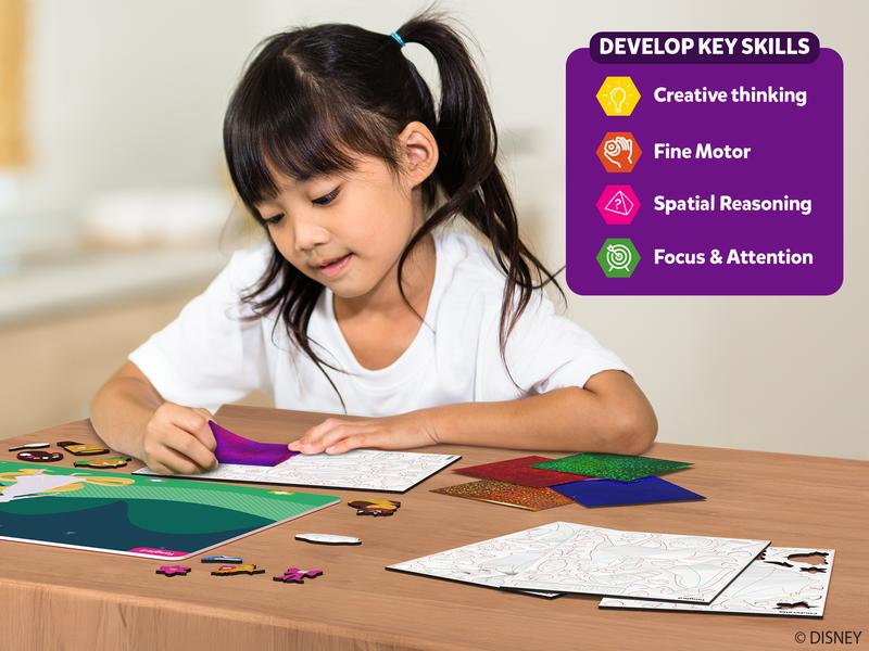 Skillmatics Foil Fun - Mess-Free Art & Craft Kits for Kids, DIY Creative Travel Toys, Perfect Christmas Gifts for Fans of Moana, Cinderella, Ariel, Jasmine, Ages 4 to 9