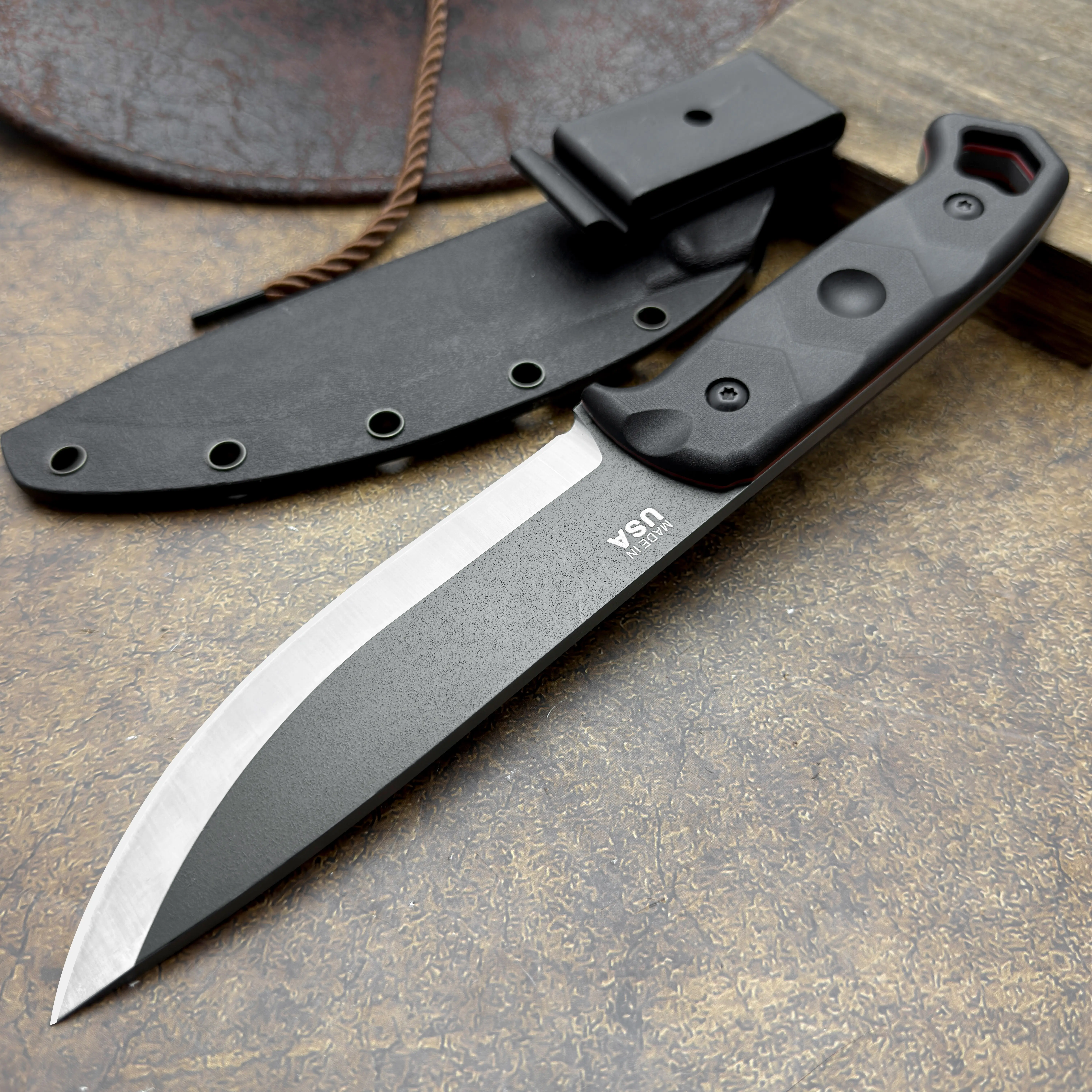 Outdoor camping knife, portable knife, fishing knife, with a sheath，Hiking knife