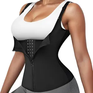 Women's Waist Trainer Corset Bodysuit - Zipper Cincher with Adjustable Straps, Smooth Compression Fabric, Tummy Control, Fit for Workout Shapewear,summervibes