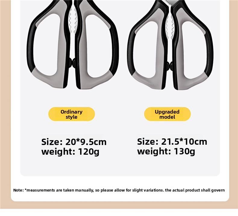 Large Multifunctional Kitchen Scissors Heavy Duty Chicken Bone Cutting Stainless Steel Household Scissors Sharp Durable Labor Saving