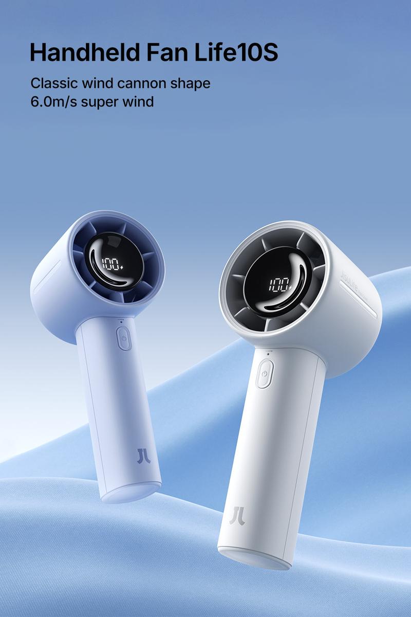 Jisulife Handheld Turbo Fan 5000mAh Rechargeable Portable Fans Up to 28 Hours Cooling 5 Speed Strong Wind Personal Mini Fan for Christmas Blackfriday Travel Outdoor Camping Beach Makeup