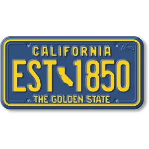 California State License Plate Magnet by Classic Magnets, 1.9" x 3.8"