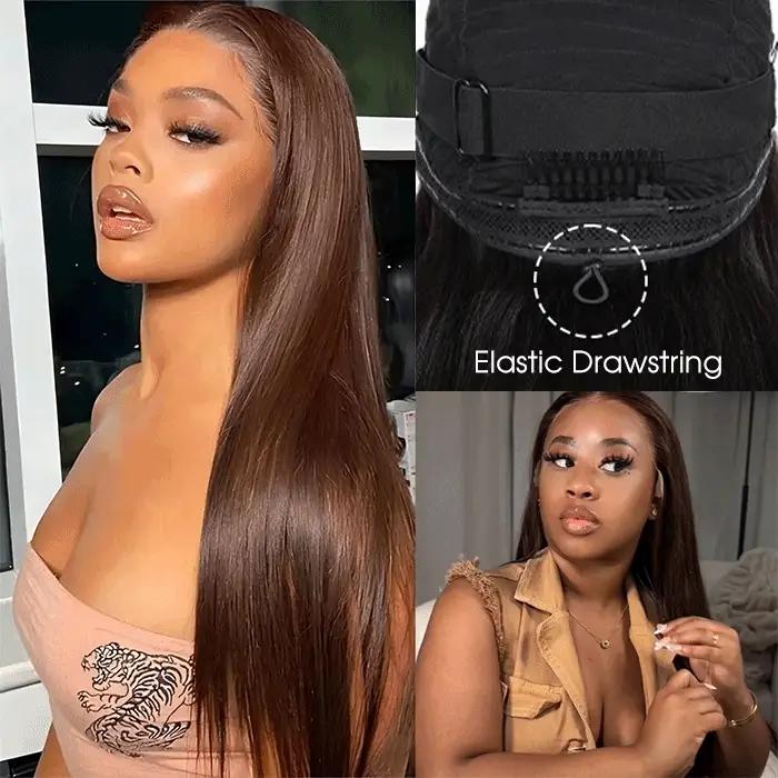 #4 Chocolate Brown 13x4 HD Lace Front Wigs Straight Human Hair Wigs For Women Pre Plucked #tiktokshopblackfriday