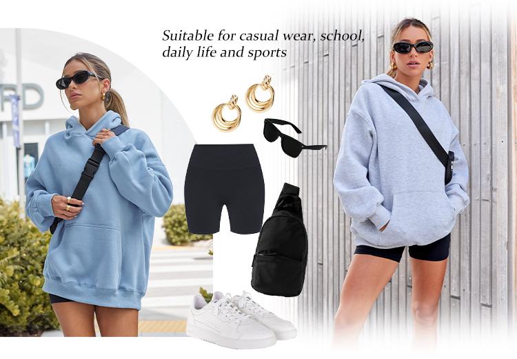 AUTOMET Women's Oversized Hoodies Fleece Sweatshirts Long Sleeve Pullover with Pocket Fall Clothes Teal Color Fallreshness SpringStatements