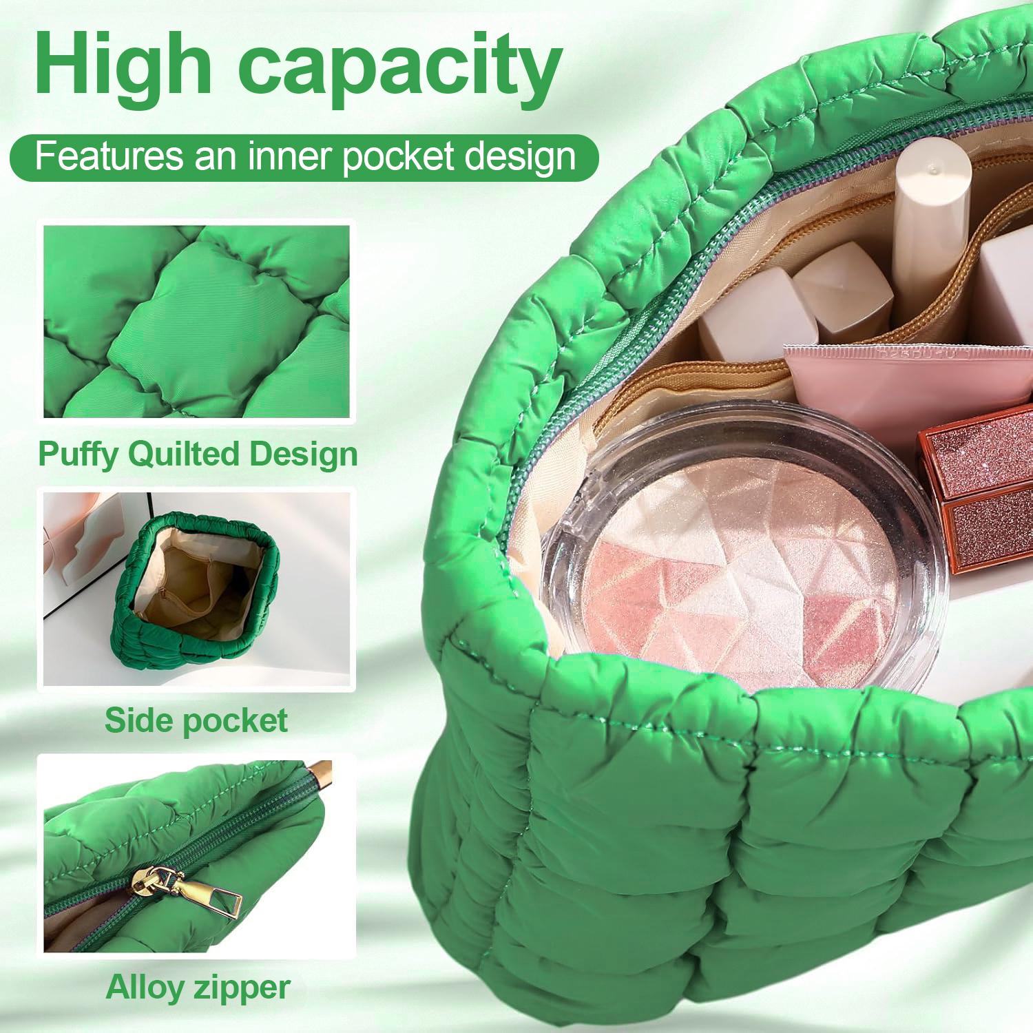 WCOLUE Large Capacity Solid Color Quilted Handbag, Travel Storage Bag With Zipper, , Daily Commuting and Travel, Perfect Christmas Gift Idea WCOLUE Large Capacity Solid Color Quilted Handbag, Travel Storage Bag With Zipper, , Daily Commuting and Travel, Perfect Christmas Gift Idea