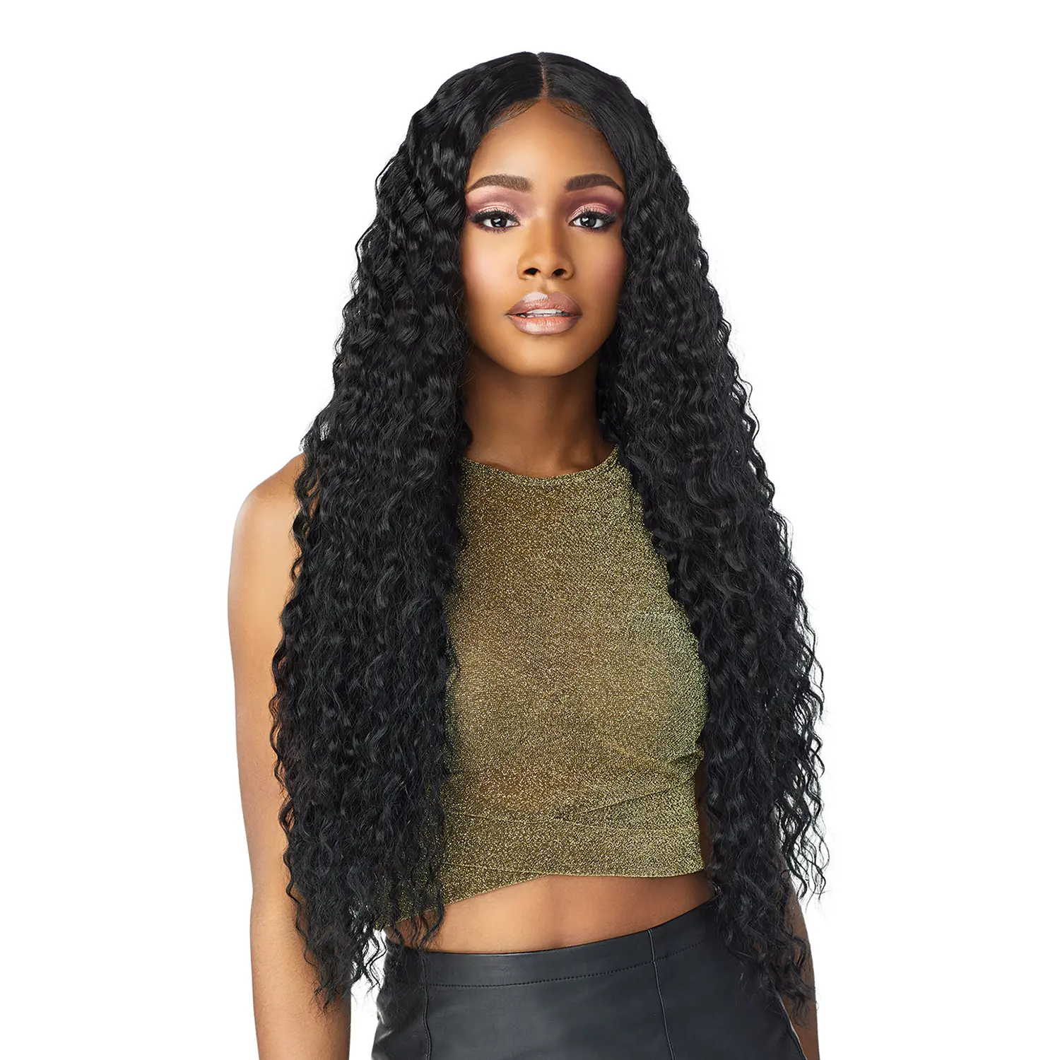 Sensationnel Butta Lace Curly Synthetic Wig - HD Lace Front, Pre-Plucked Natural Hairline with Baby-Hairs, 5-Inch Deep Parting, Artificial Synthetic Fiber Wig, Artificial Wig