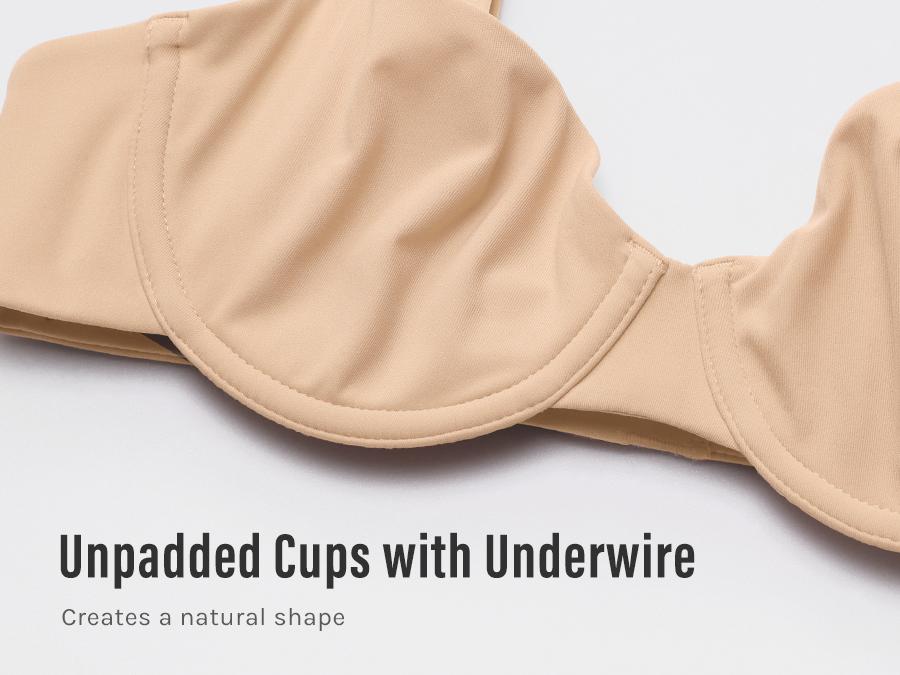 INLYRIC Women's Inbarely Plus Everyday Comfort Balconette Bra Wire Support No Padding Unlined Natural Shape for Daily Wear SpringStatements