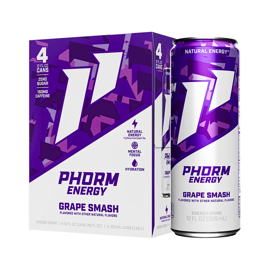 Phorm Energy - 12 oz 4-Pack | Premium Sugar-Free Energy Drink