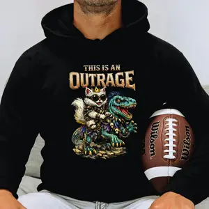 This Is An Outrage Hoodie, Princess Donut, Dungeon Crawler Carl Book Lover Tee, Goddammit Donut, Matt Dinniman, Unisex Sweater Pullover Tee