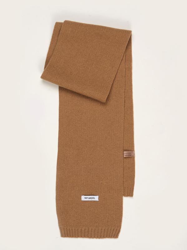 100% Wool Solid Color Scarf Elegant Thickened for Women  Men Fashion Accessories for Fall  Winter Chunky Herringbone Casual All - Season Wear balaclava floral print long scarf leopard hat stylish formen and outdoor