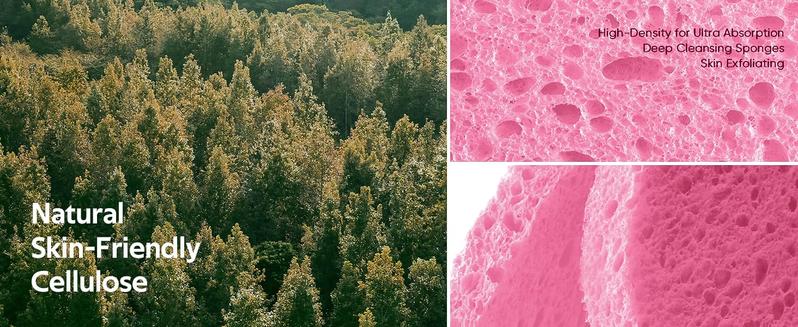 LMMAKE Natural Facial Cleansing Sponges 20pcs Heart-Shaped Puffs for Makeup Removal & Gentle Exfoliation Chemical-Free 100% Natural Material for Sensitive Skin Care Perfect for Travel Daily SPA Rituals & Eco-Conscious Beauty Regimens