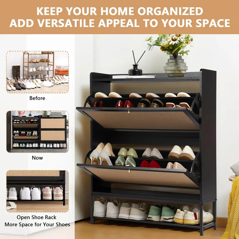 Giratree Shoe Cabinet with Flip Drawers