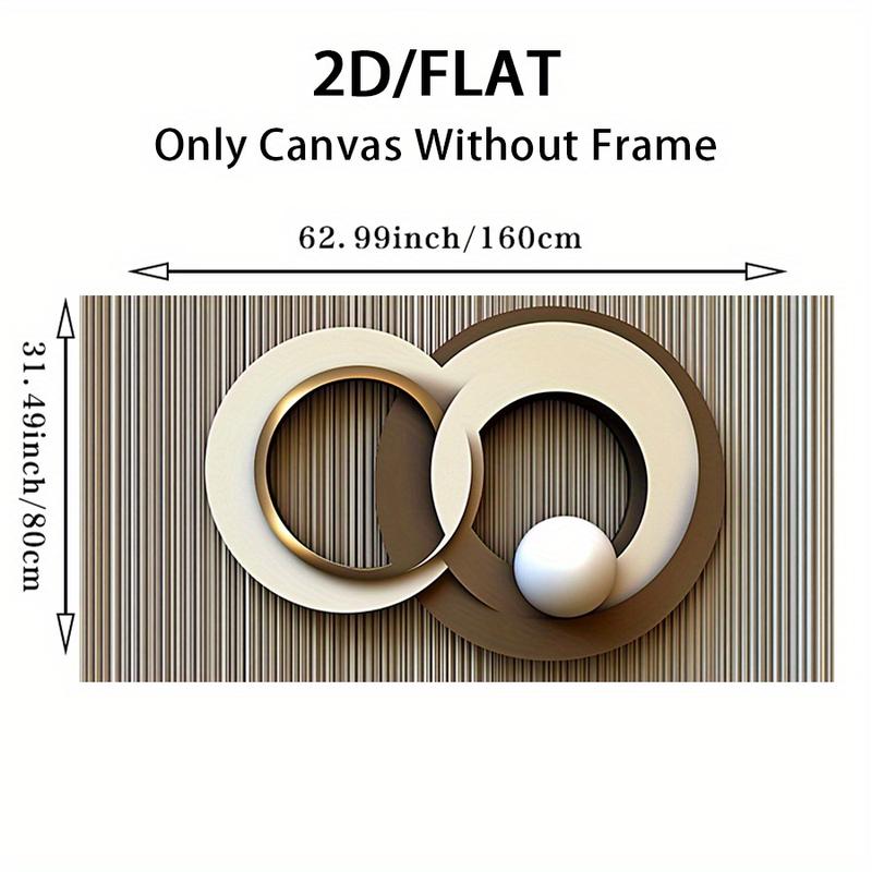 2D Flat 1pc Modern Large Wall Art Canvas Print - Minimalist Abstract Geometric Design Poster Decor, Neutral-Toned Interlocking Circles, Frameless 2D Flat Print, Suitable for Living Room, Bedroom, Office Decor, Indoor/Outdoor Use, Modern Home Decor 2D Flat 1pc Modern Large Wall Art Canvas Print - Minimalist Abstract Geometric Design Poster Decor, Neutral-Toned Interlocking Circles, Frameless 2D Flat Print, Suitable for Living Room, Bedroom, Office Decor, Indoor/Outdoor Use, Modern Home Decor