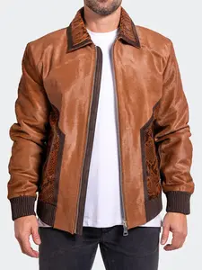 Leather Ascension0021 Orange Jacket