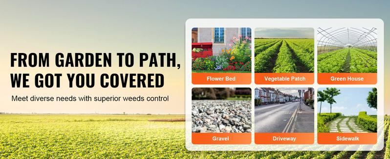 VEVOR Premium Heavy Duty Weed Barrier Landscape Fabric, TikTokShopBlackFriday, Max 5.8 OZ Woven Geotextile Fabric Under Gravel, High Permeability for Weed Blocker Weed Mat, Driveway Fabric, Weed Control Garden Cloth