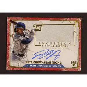 2024 Topps Inception First Milestones Pete Crow-Armstrong #FMAR-PC RC Auto /25