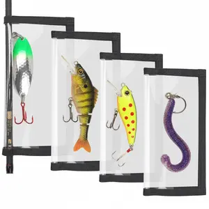 4 Pack Clear Fishing Bait Wraps Prevent Sharp Hooks from Pets & Kids Durable 0.5mm Thicken PVC Lure Covers Storage Keeps Fishing Safe Easily See Lures 2L+2M jackhammer chatterbait equipment Set Lifelike high-quality outdoor Folding