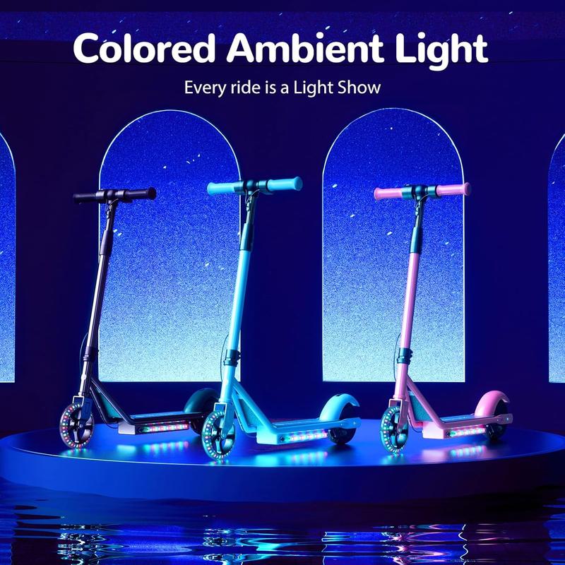 【Christmas Sale】 Electric Scooter for Kids- Aluminum Alloy Frame, 12 Mph & 9 Miles Range , 150W/200W Motor, Lightweight 20 lb, LED Lights & Electronic Brakes, Kids Foldable Electric Scooter for Kids